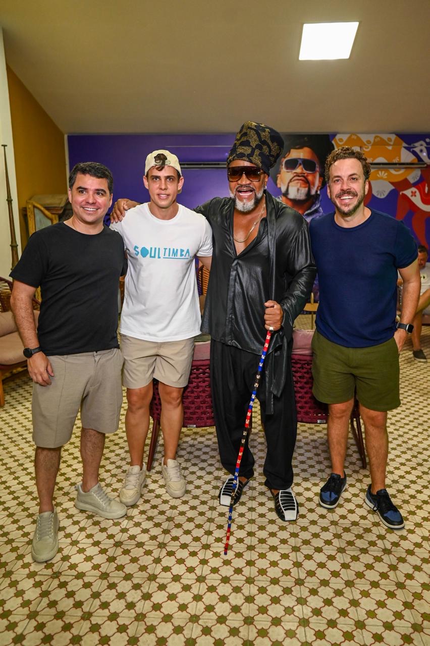 Matheus Chetho, João Meirelles, Carlinhos Brown e Marcelo Britto