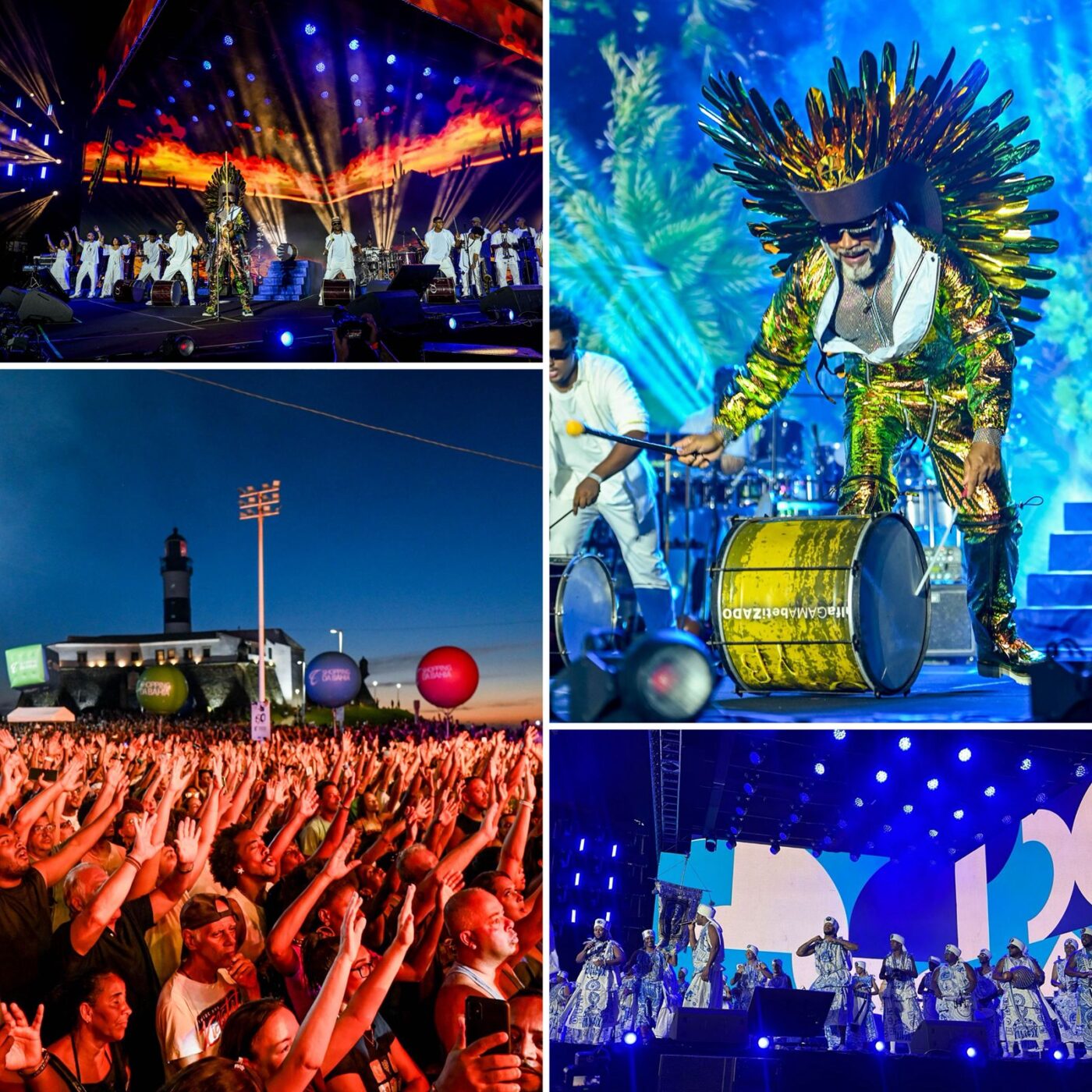 Show celebra 50 anos do Shopping da Bahia e lota o entardecer no Farol da Barra; veja fotos