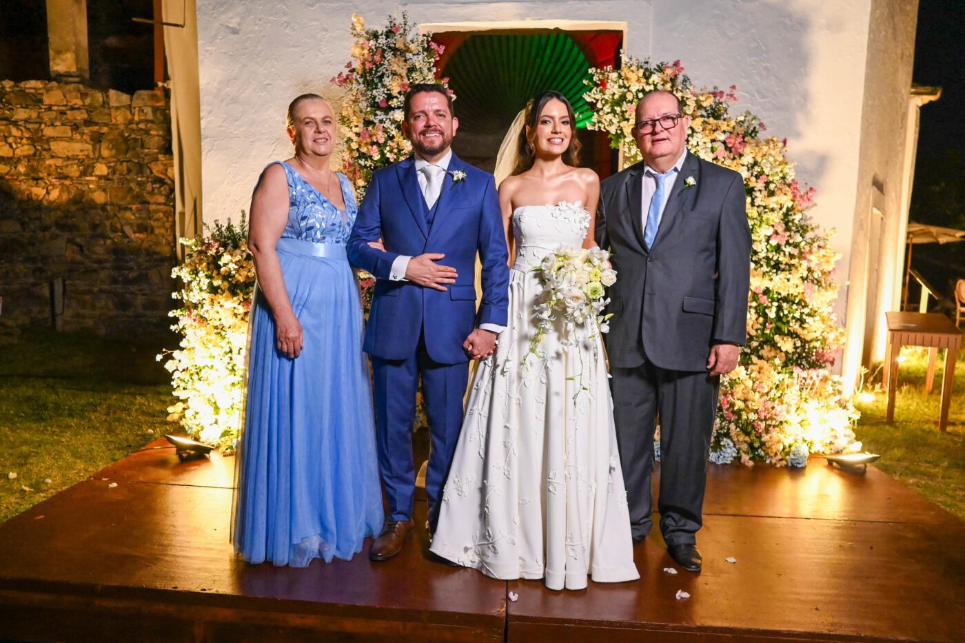 Carla, Gustavo Charão, Letícia Guimarães e Paulo Charão
