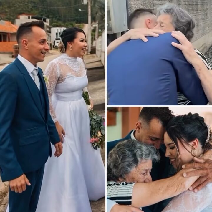 Noivos ‘escapam’ do casamento para visitar avós que não puderam ir à cerimônia