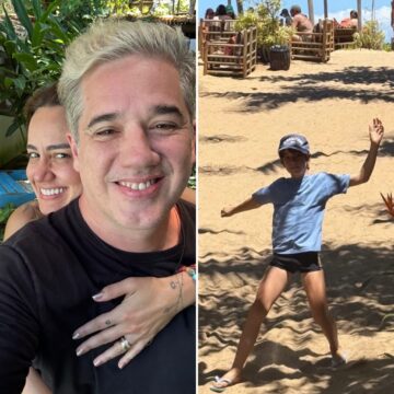 Rogério Flausino, do Jota Quest, curte fim de ano em paraíso baiano ao lado da família