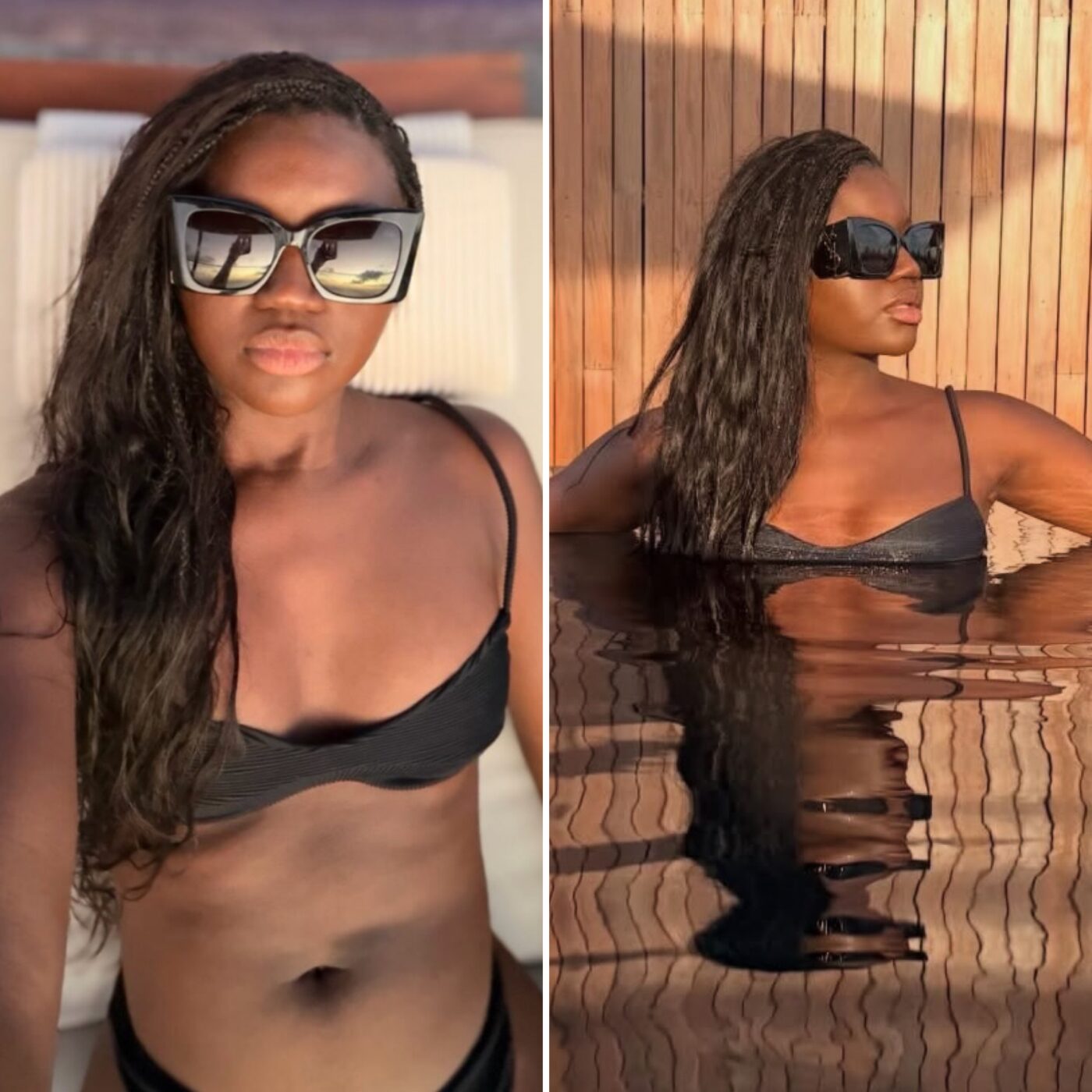 Kenya Sade escolhe Salvador para férias e curte dia de piscina: ‘Temporada de descanso’