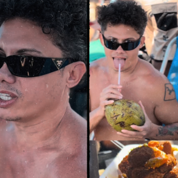 ‘É a Bahia’: Silvero Pereira vai ao Porto da Barra e aproveita o verão em Salvador