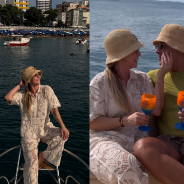 Xanddy e Carla Perez curtem dia de sol em lancha no Porto da Barra