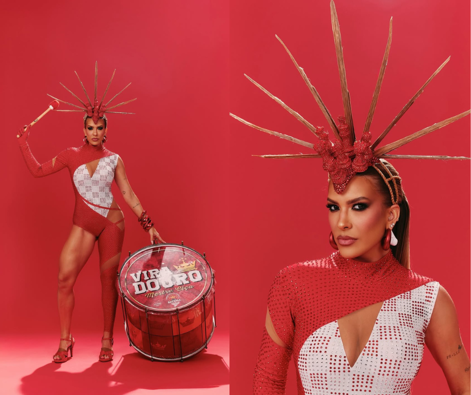 Grávida do segundo filho, Lore Improta posa pronta para ensaio da Viradouro