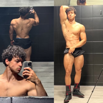 Filho de Carla Perez e Xanddy avalia músculos em selfies: ‘Nada mal’