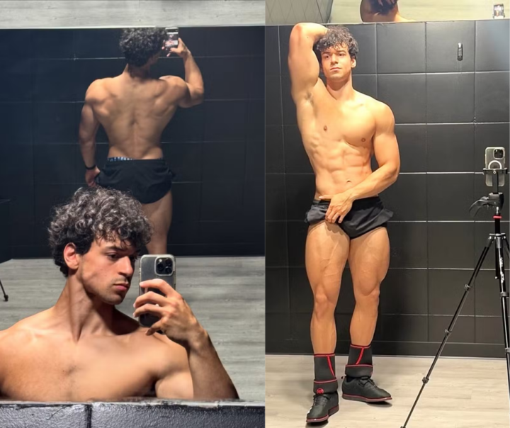 Filho de Carla Perez e Xanddy avalia músculos em selfies: ‘Nada mal’