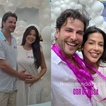 Ex-BBBs Laís Caldas e Gustavo Marsengo revelam sexo do primeiro filho; vídeo