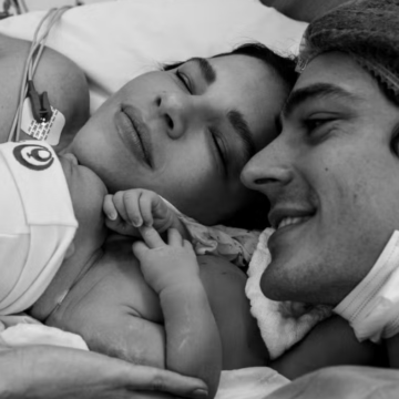 Mariana Rios compartilha registros do parto do primeiro filho, Palo