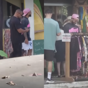 Memphis Depay curte férias na Bahia e passeia pela rua da Pituba, em Itacaré; veja vídeo