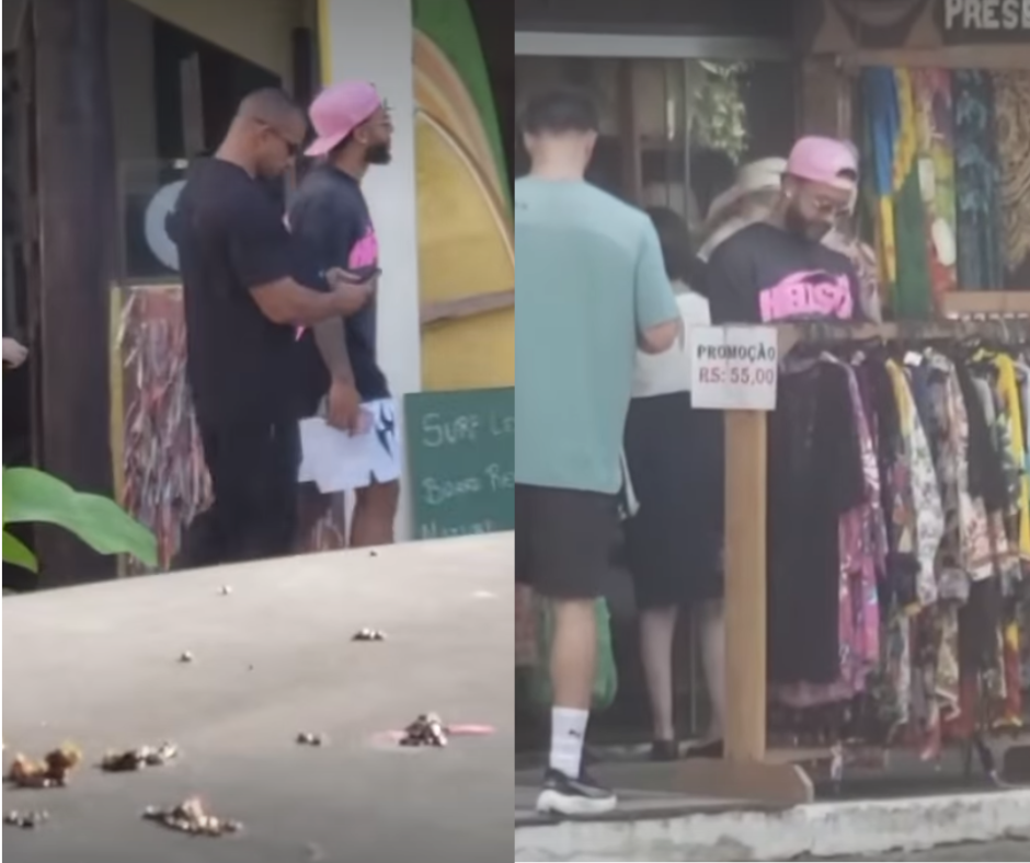 Memphis Depay curte férias na Bahia e passeia pela rua da Pituba, em Itacaré; veja vídeo