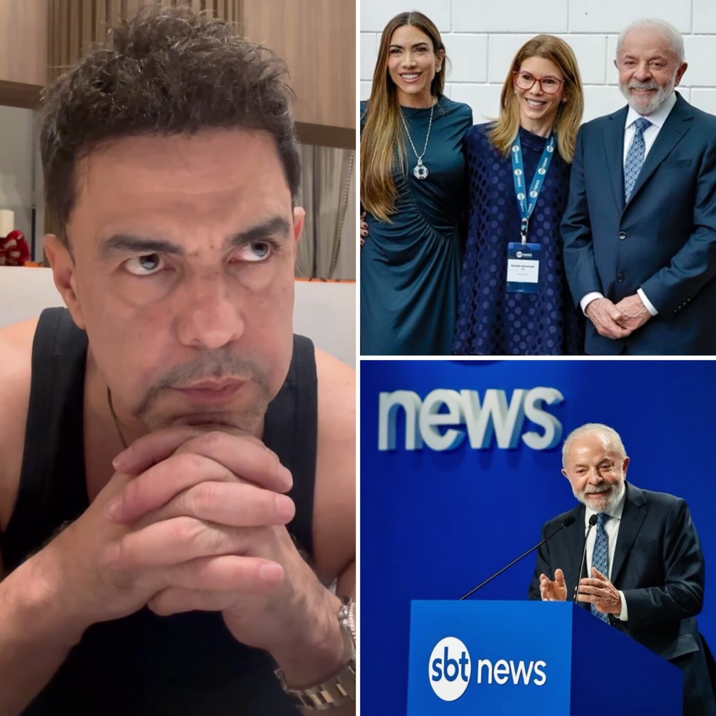Zezé Di Camargo anuncia rompimento com SBT após visita de Lula