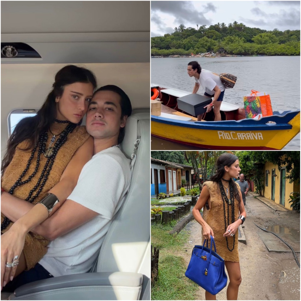 Lívia Nunes e João Adibe curtem dias de descanso em Caraíva, na Bahia