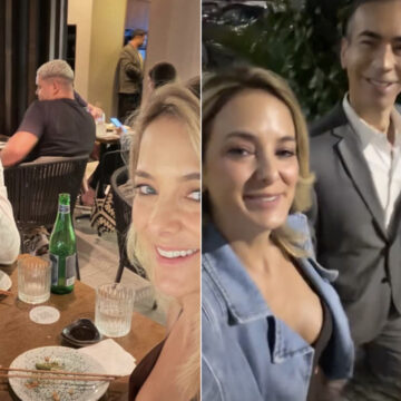 Tici Pinheiro e César Tralli curtem jantar romântico para celebrar oito anos de casamento