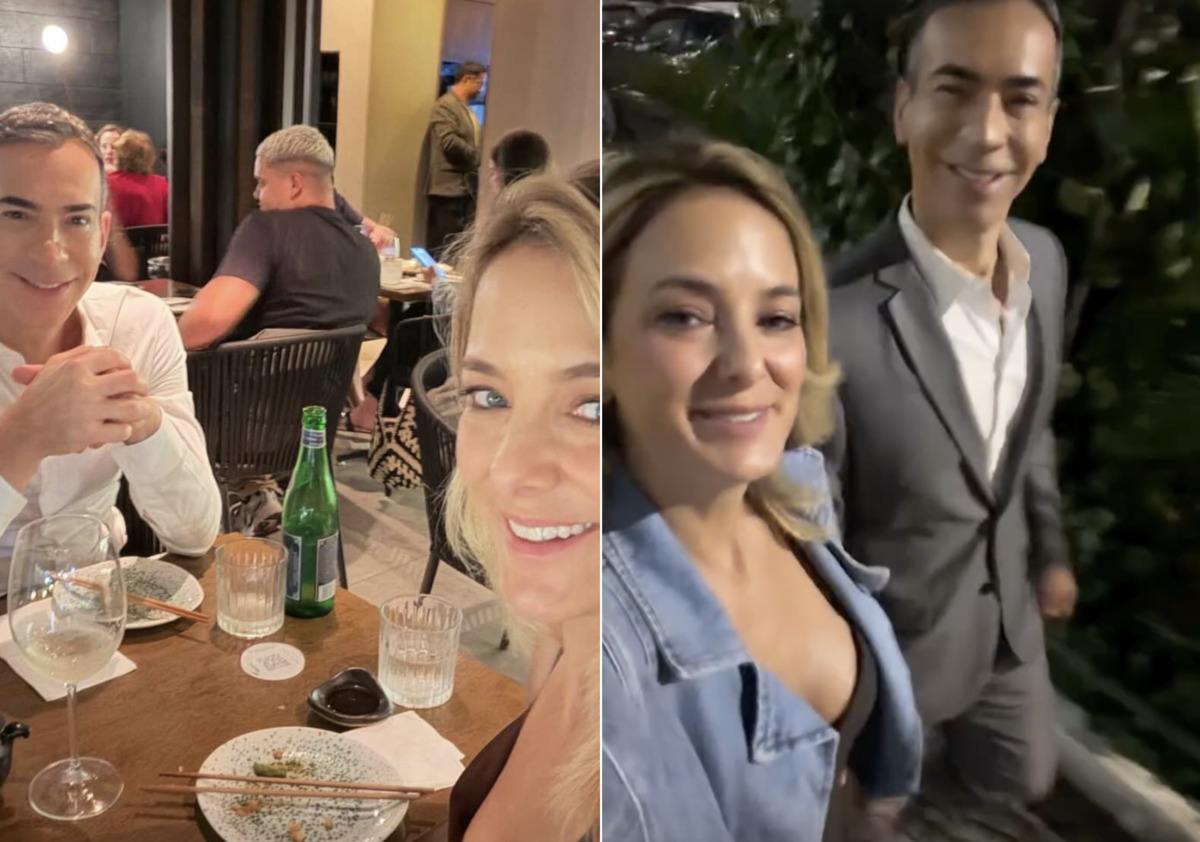 Tici Pinheiro e César Tralli curtem jantar romântico para celebrar oito anos de casamento