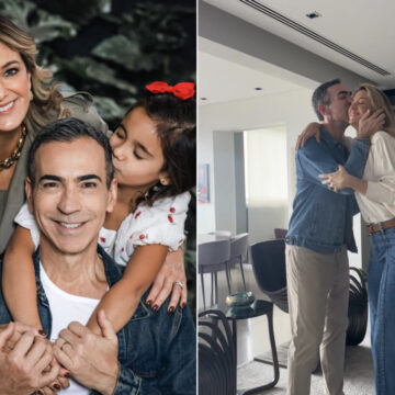 Filha de Tici Pinheiro e César Tralli flagra momento de carinho entre os pais; veja