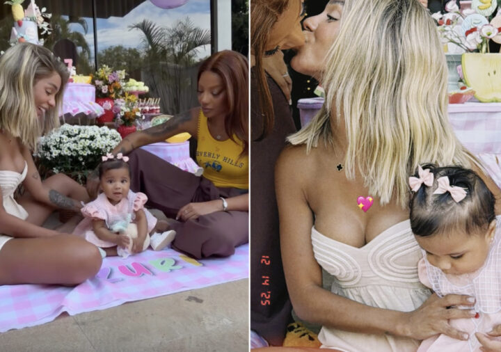 Brunna Gonçalves e Ludmilla encantam em comemoração de mesversário da filha Zuri; veja fotos