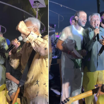 Caetano Veloso e Gilberto Gil cantam juntos em protesto contra PL da Dosimetria no Rio; veja vídeo