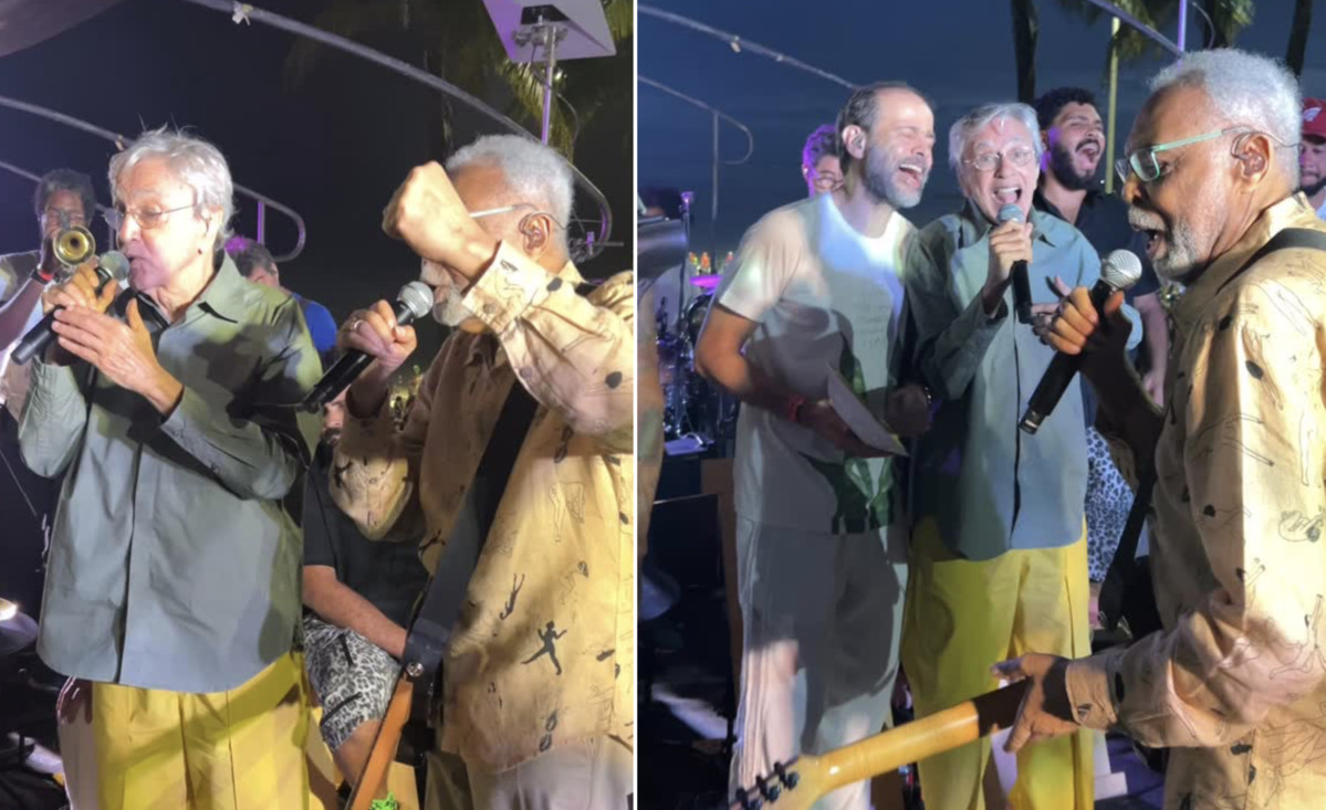 Caetano Veloso e Gilberto Gil cantam juntos em protesto contra PL da Dosimetria no Rio; veja vídeo