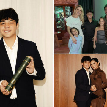 Após cirurgia na cabeça, filho de Wesley Safadão e Mileide Mihaile reúne os pais em formatura da escola