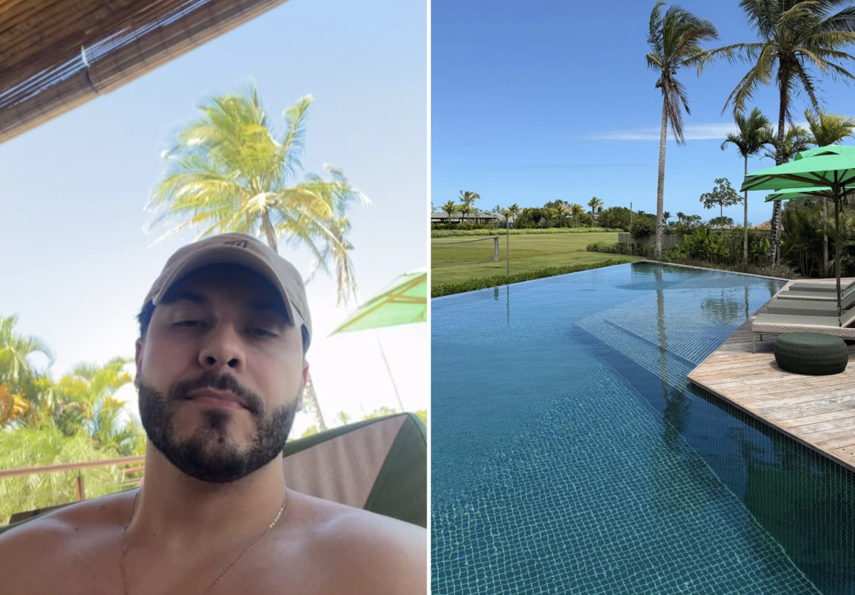 Murilo Huff desembarca na Bahia para temporada de férias após aniversário do filho Léo