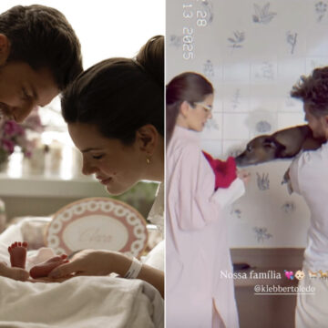 Camila Queiroz e Klebber Toledo mostram momento especial com a filha Clara; veja