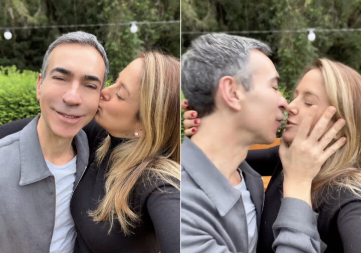 César Tralli completa 55 anos e ganha declaração romântica de Tici Pinheiro