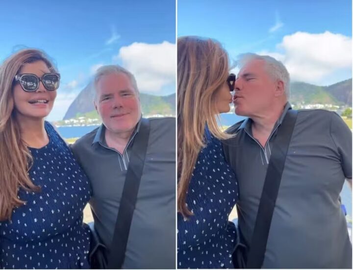 Foto rara: Roberta Close surge em momento romântico com marido suíço