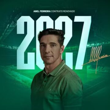 Palmeiras anuncia renovação de Abel Ferreira até 2027: ‘Onde quero estar’
