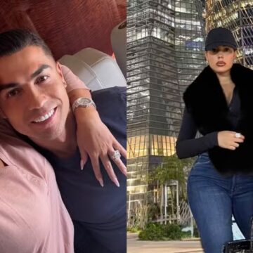 Noiva de Cristiano, Georgina Rodríguez combina anel de noivado gigante com bolsa de R$ 257 mil