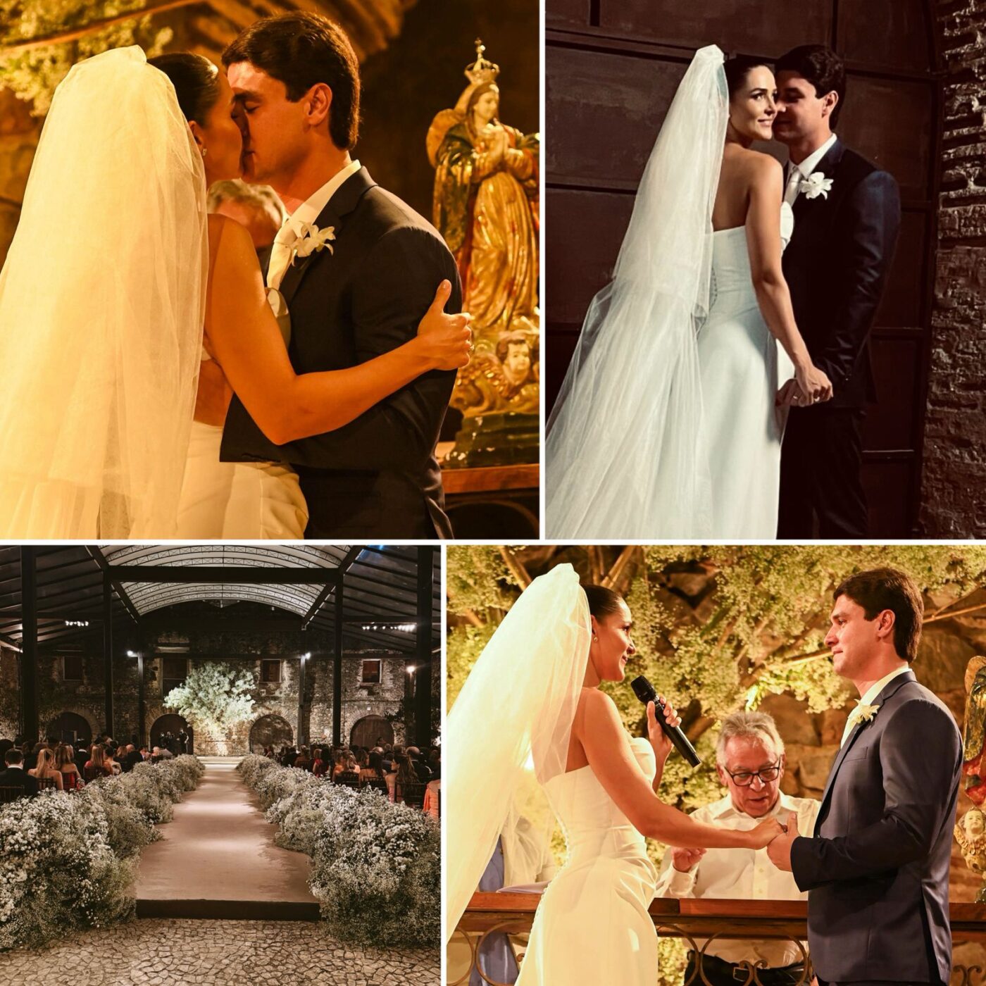 Felipe Coelho se casa com Verônica Almeida no Trapiche Barnabé, em Salvador; veja fotos