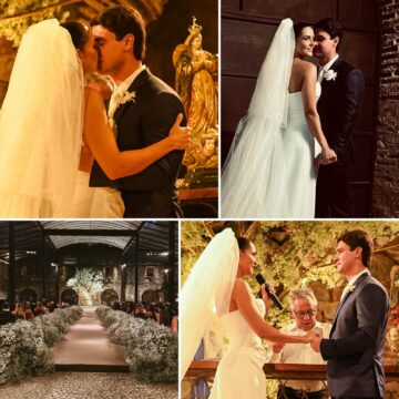 Felipe Coelho se casa com Verônica Almeida no Trapiche Barnabé, em Salvador; veja fotos