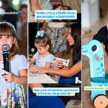 Filhos de Virginia Fonseca e Zé Felipe dão show de fofura na festa do filho de Murilo Huff e Marília Mendonça