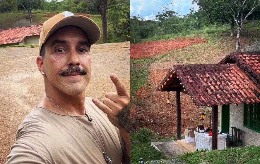 André Marques se emociona ao mostrar reforma de sítio em homenagem ao pai: ‘Sei que está vendo daí’