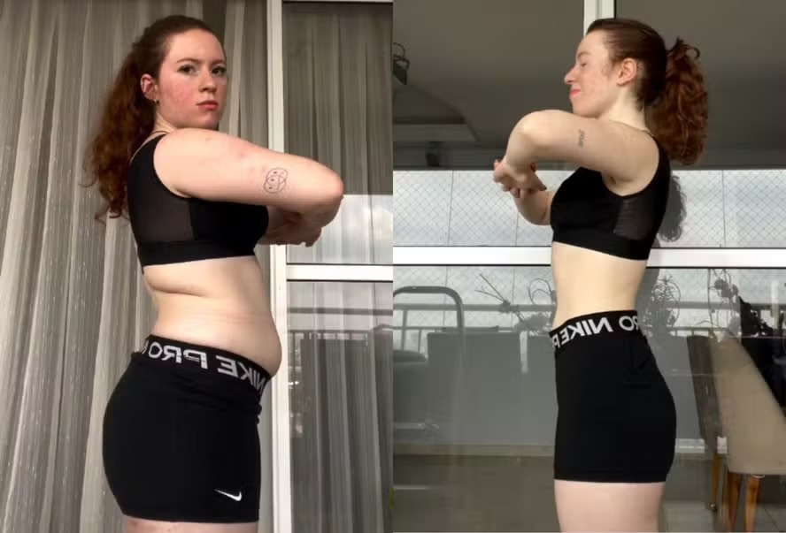 Ex-Carrossel mostra antes e depois após processo de emagrecimento e impressiona