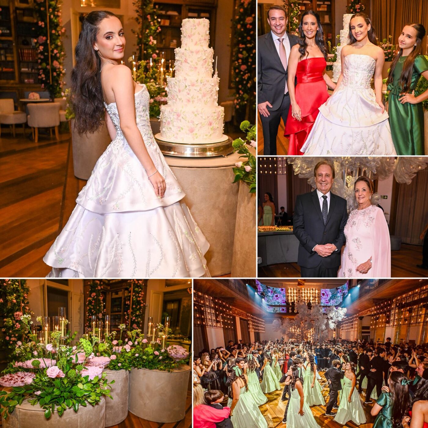 Filha dos médicos Marianna Andrade e Samir Dracoulakis celebra 15 anos no Palacete Tirachapéu; veja fotos