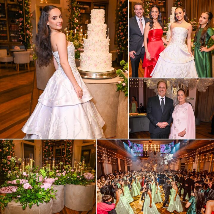 Filha dos médicos Marianna Andrade e Samir Dracoulakis celebra 15 anos no Palacete Tirachapéu; veja fotos