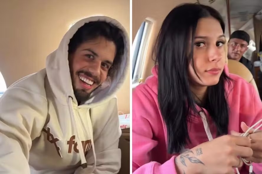 Zé Felipe dá ‘carona’ de jatinho para Ana Castela após shows: ‘Só se for no meu colo’