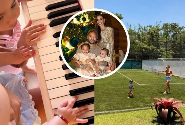 Bruna Biancardi encanta ao mostrar momentos de descontração com Mel e Mavie, suas filhas com Neymar