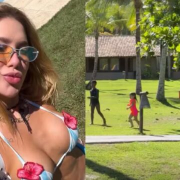 Virginia Fonseca curte tarde ensolarada em Trancoso com os filhos