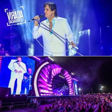 Roberto Carlos emociona público durante show em Salvador; veja fotos