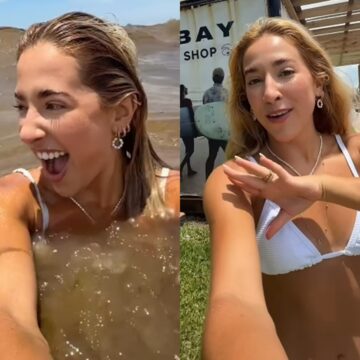 Jovem mostra banho de mar no Rio Grande do Sul e vídeo viraliza: ‘Que agonia’