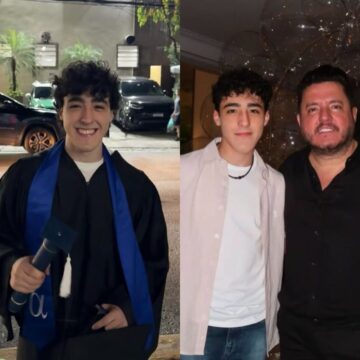 Ele cresceu! Filho de Bruno, da dupla com Marrone, celebra formatura; veja fotos