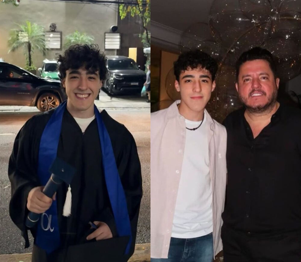 Ele cresceu! Filho de Bruno, da dupla com Marrone, celebra formatura; veja fotos