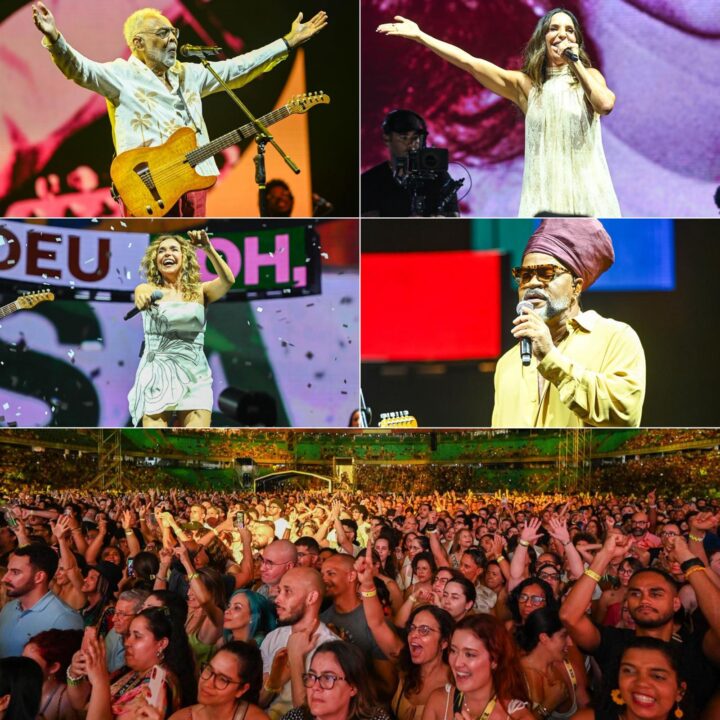 Gil canta com Ivete, Daniela e Brown em último show da turnê Tempo Rei em Salvador; veja fotos