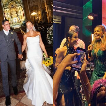 Carla Cristina reúne estrelas do axé em casamento com Alexandre Aragon em Salvador; assista