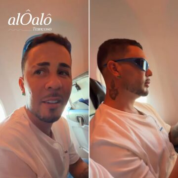 Carlinhos Maia embarca para Trancoso ao lado de Lucas Lobato