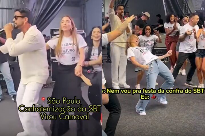 Herdeiras de Silvio Santos curtem pagodão com Parangolé em festa do SBT