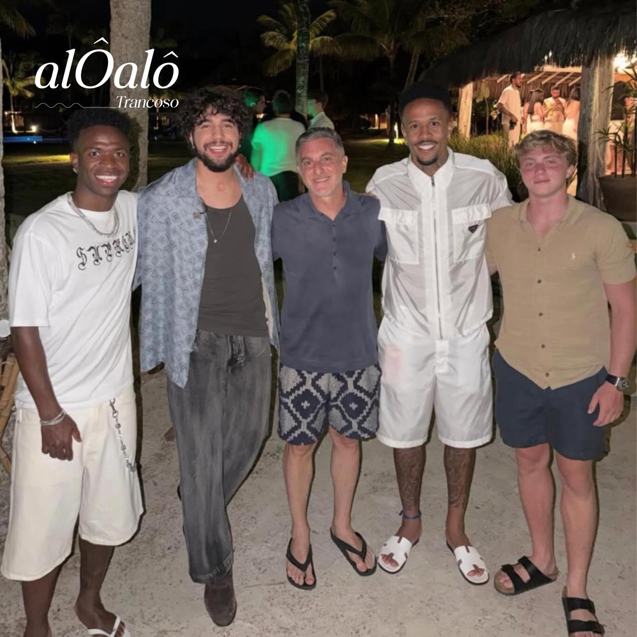 Filho de Angélica e Luciano Huck desembarca em Trancoso e curte festa de Virginia Fonseca e Vini Jr.