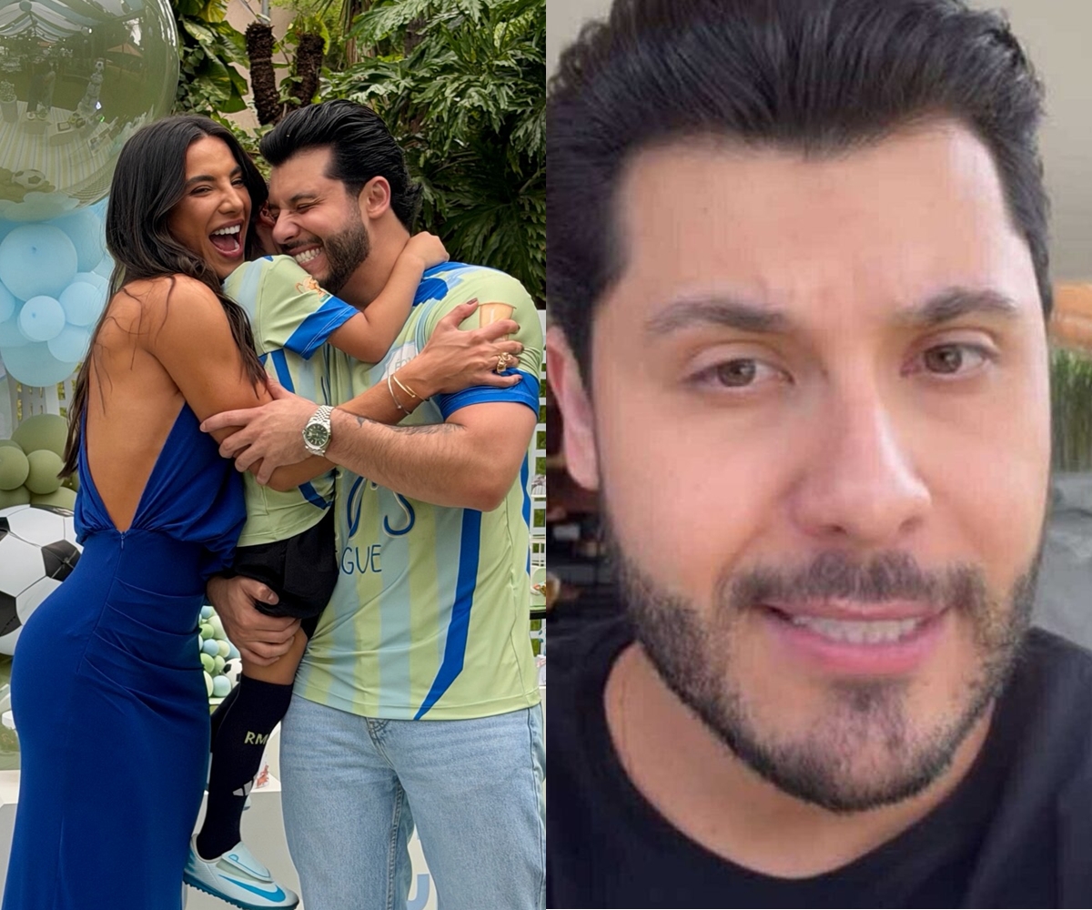 Na Bahia, Murilo Huff rebate críticas sobre relação da noiva com filho: ‘A intenção não é substituir’